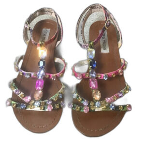 Steve Madden Snakeskin Jeweled Strappy Sandals Size 6M